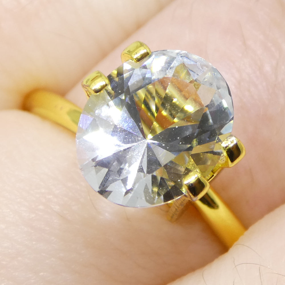2-carat oval blue Brazilian aquamarine, unheated natural gemstone from SkyJems' premium loose stone collection