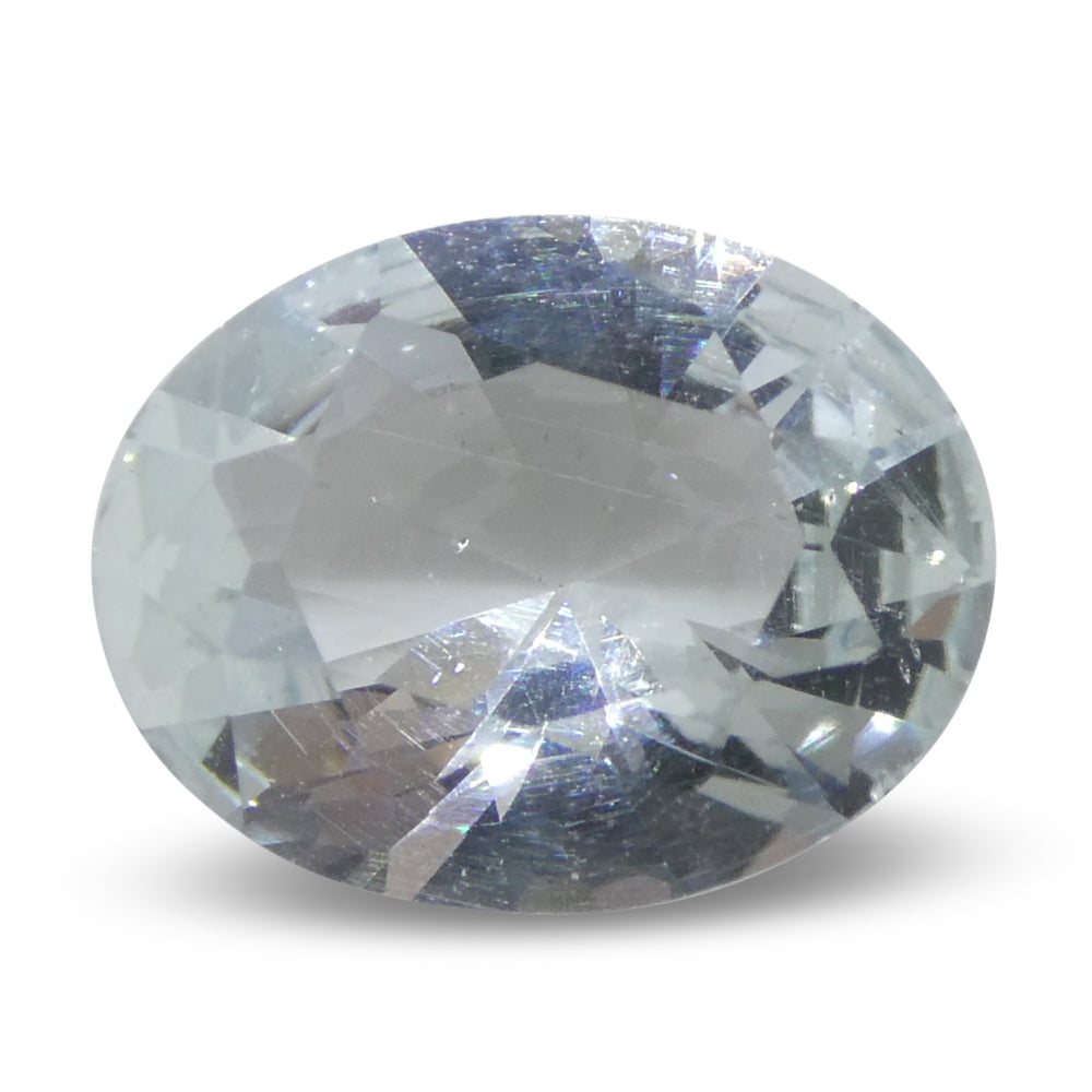 Aquamarine 1.69 cts 9.67 x7.56 x 4.57 mm Oval Blue $510