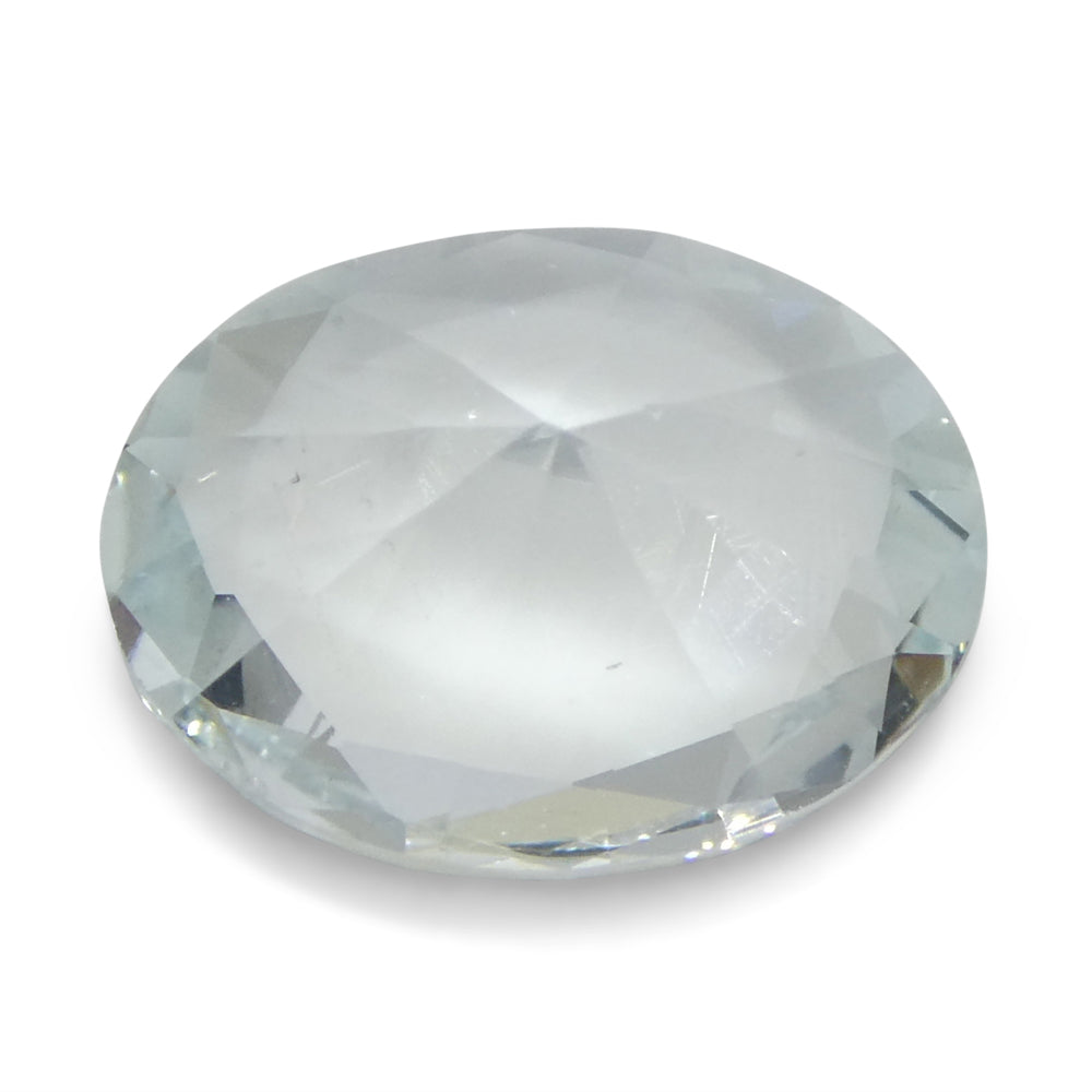 SkyJems 1.69ct Oval Blue Aquamarine from Brazil - Unheated Natural Beryl Gemstone, Brilliant Cut