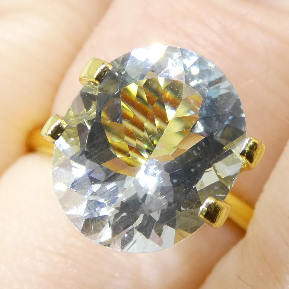 3.48ct Brazilian Blue Oval Aquamarine, unheated natural gemstone from SkyJems premium gem collection