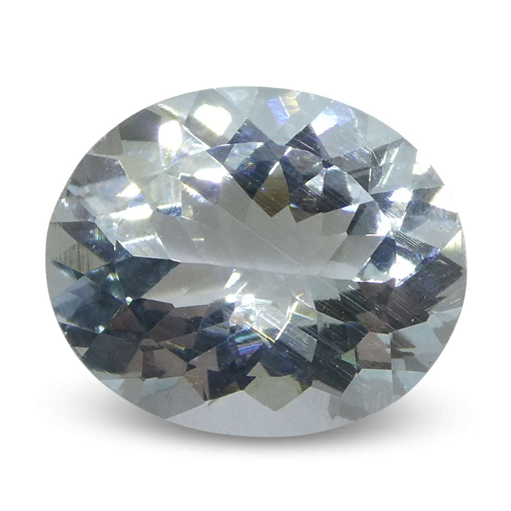 3.48ct Brazilian Blue Aquamarine Oval Gemstone from SkyJems Rare Unheated Natural Beryl Collection