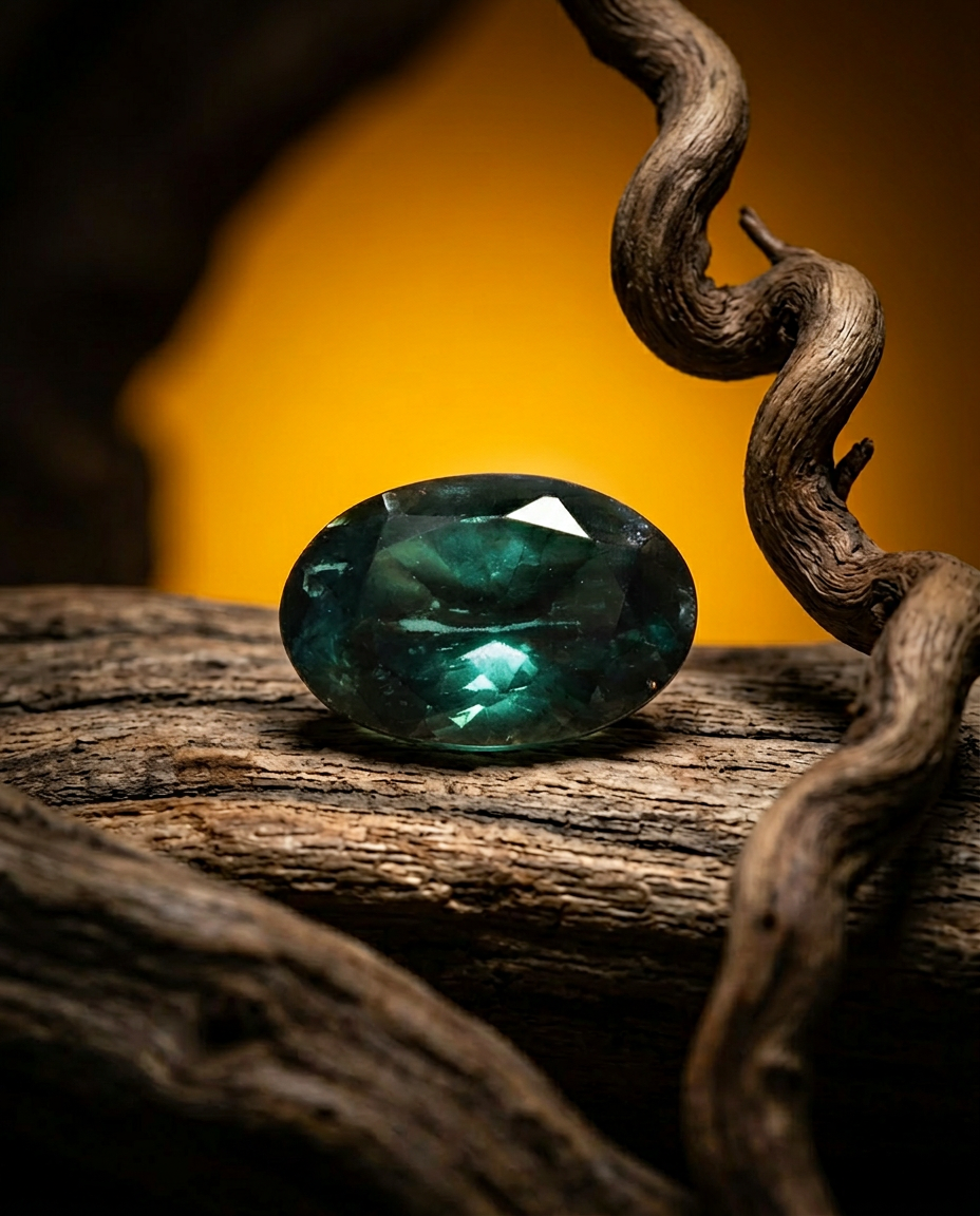 0.68ct Oval Alexandrite from India with bluish green to pinkish purple color, rare gemstone by SkyJems Canadian gem experts