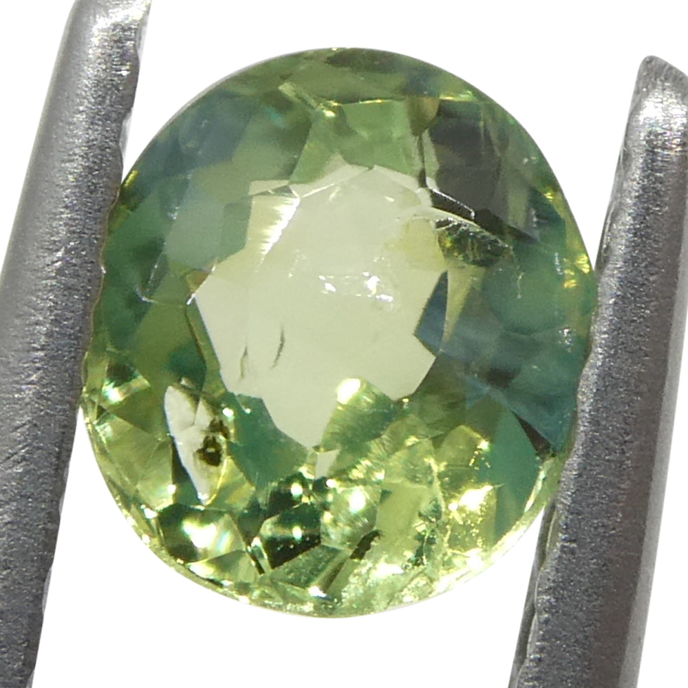 0.47ct Oval Yellowish Green to Greyish Purple Alexandrite from Brazil, Unheated - Skyjems Wholesale Gemstones