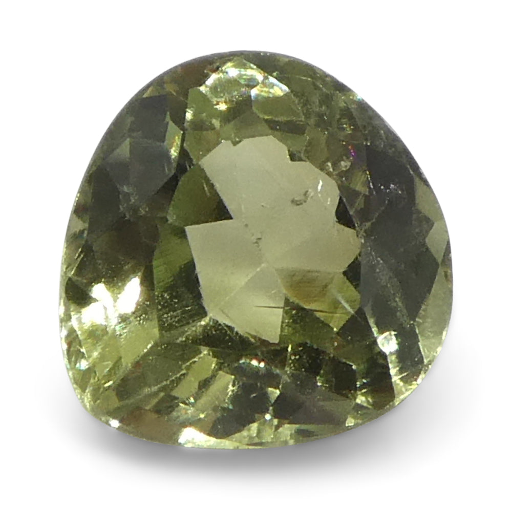 0.46ct Pear Yellowish Green to Greyish Purple Alexandrite from Brazil, Unheated - Skyjems Wholesale Gemstones