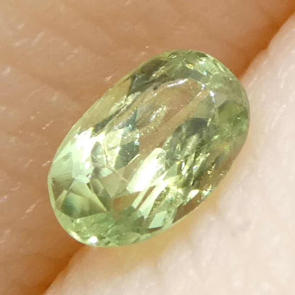 0.15ct Oval Yellowish Green to Greyish Purple Alexandrite from Brazil, Unheated - Skyjems Wholesale Gemstones