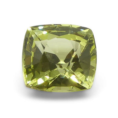 1.68ct Square Cushion Green-Yellow Chrysoberyl from Brazil - Skyjems Wholesale Gemstones