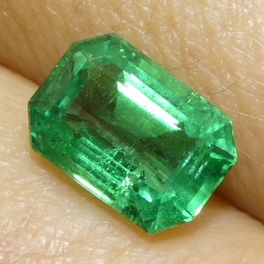2.19ct Octagonal/Emerald Cut Green Emerald from Zambia - Skyjems Wholesale Gemstones