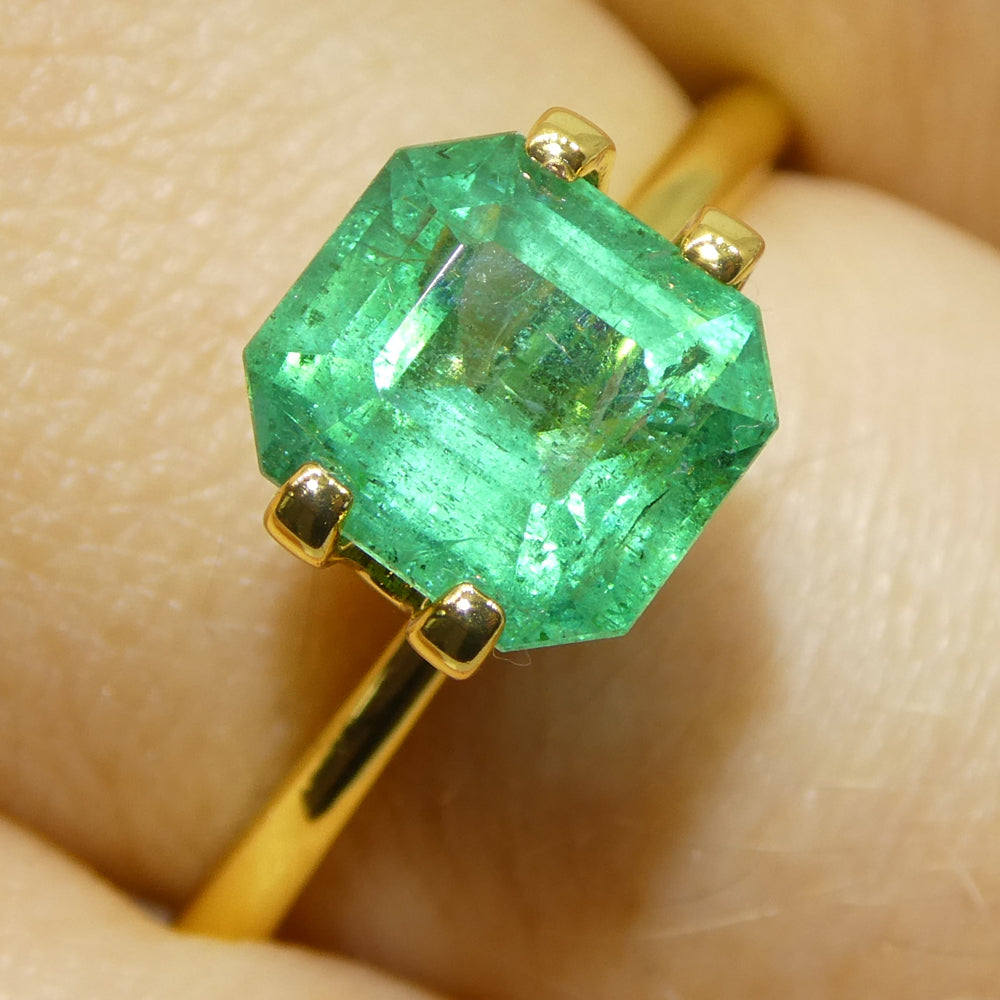 1.92ct Octagonal/Emerald Cut Green Emerald from Zambia - Skyjems Wholesale Gemstones