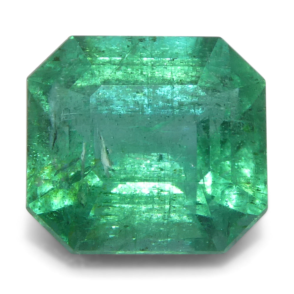 1.92ct Octagonal/Emerald Cut Green Emerald from Zambia - Skyjems Wholesale Gemstones