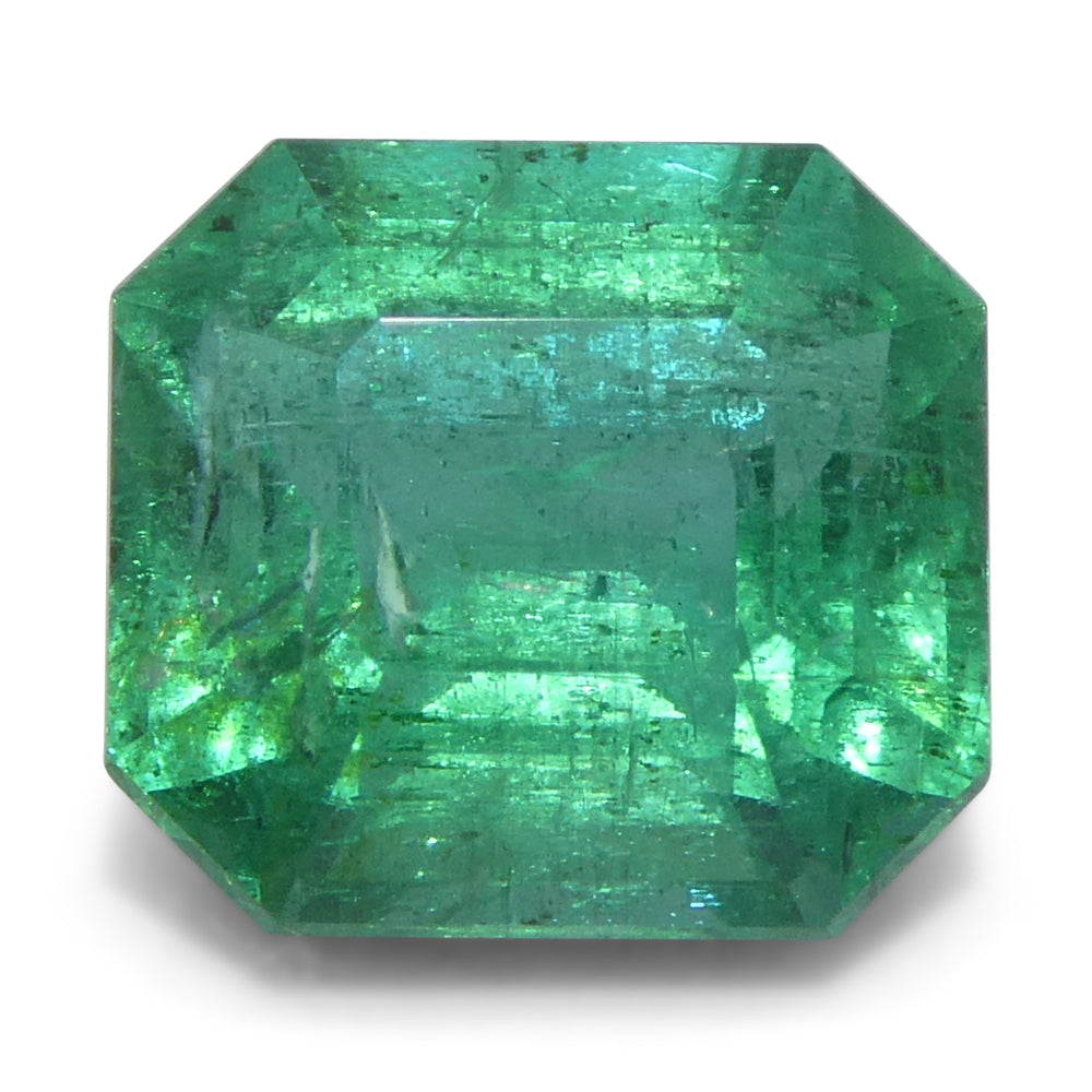 1.92ct Octagonal/Emerald Cut Green Emerald from Zambia - Skyjems Wholesale Gemstones
