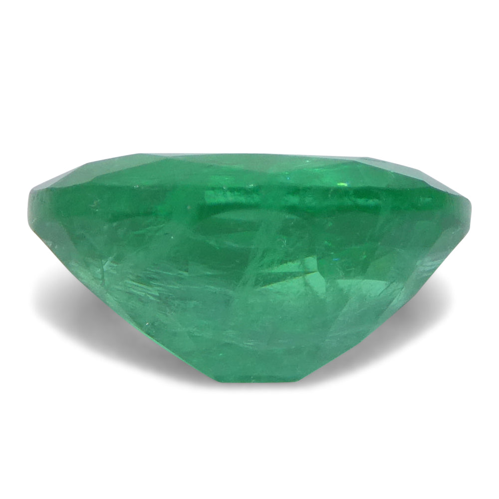 1.65ct Oval Green Zambian Emerald from SkyJems, premium medium-strong brilliance, classic beryl gemstone