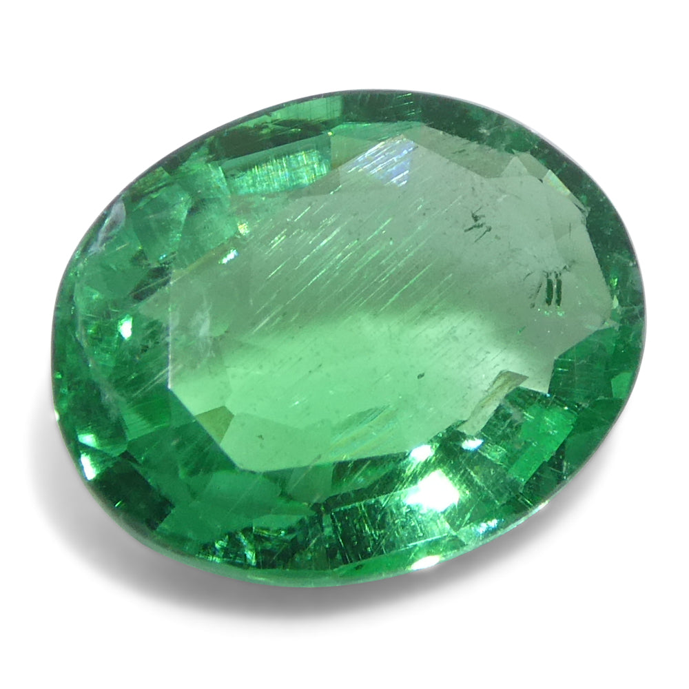 2.07ct Zambian Oval Green Emerald, brilliant-cut beryl gemstone from SkyJems Canadian gem specialists