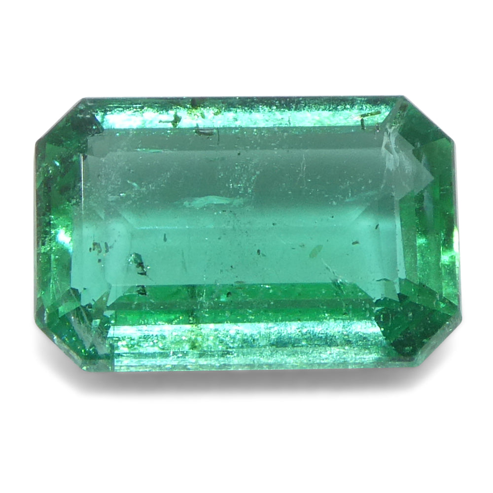 SkyJems 1.63ct Zambian Green Emerald, Octagonal Step Cut, premium medium-light green gemstone