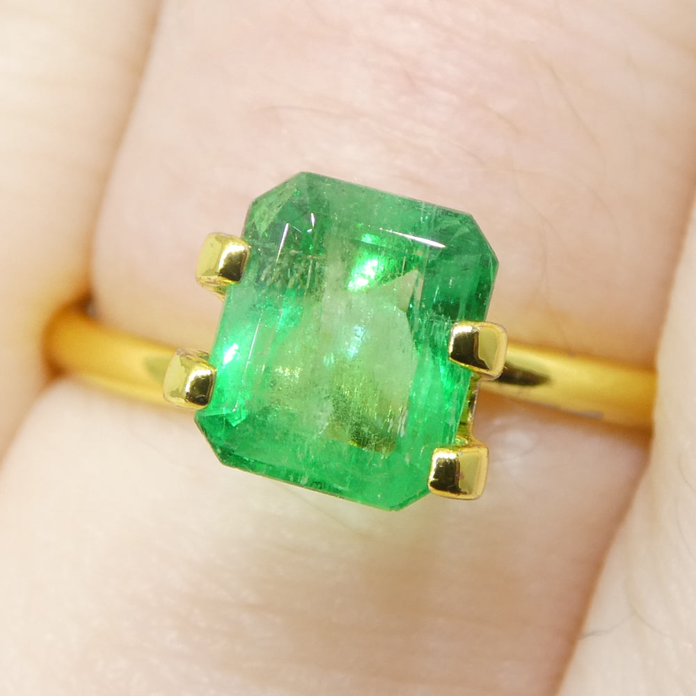 1.47ct Octagonal/Emerald Cut Green Emerald from Colombia - Skyjems Wholesale Gemstones