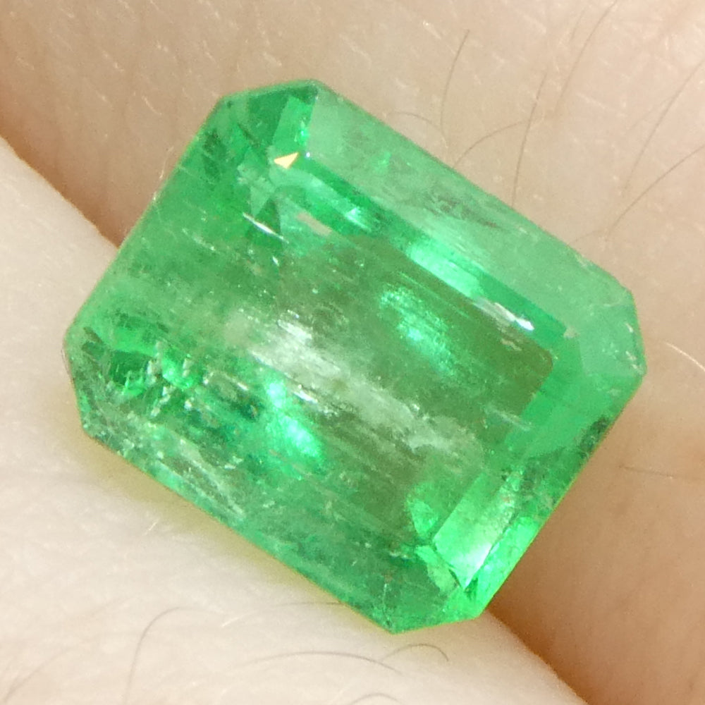 1.47ct Octagonal/Emerald Cut Green Emerald from Colombia - Skyjems Wholesale Gemstones