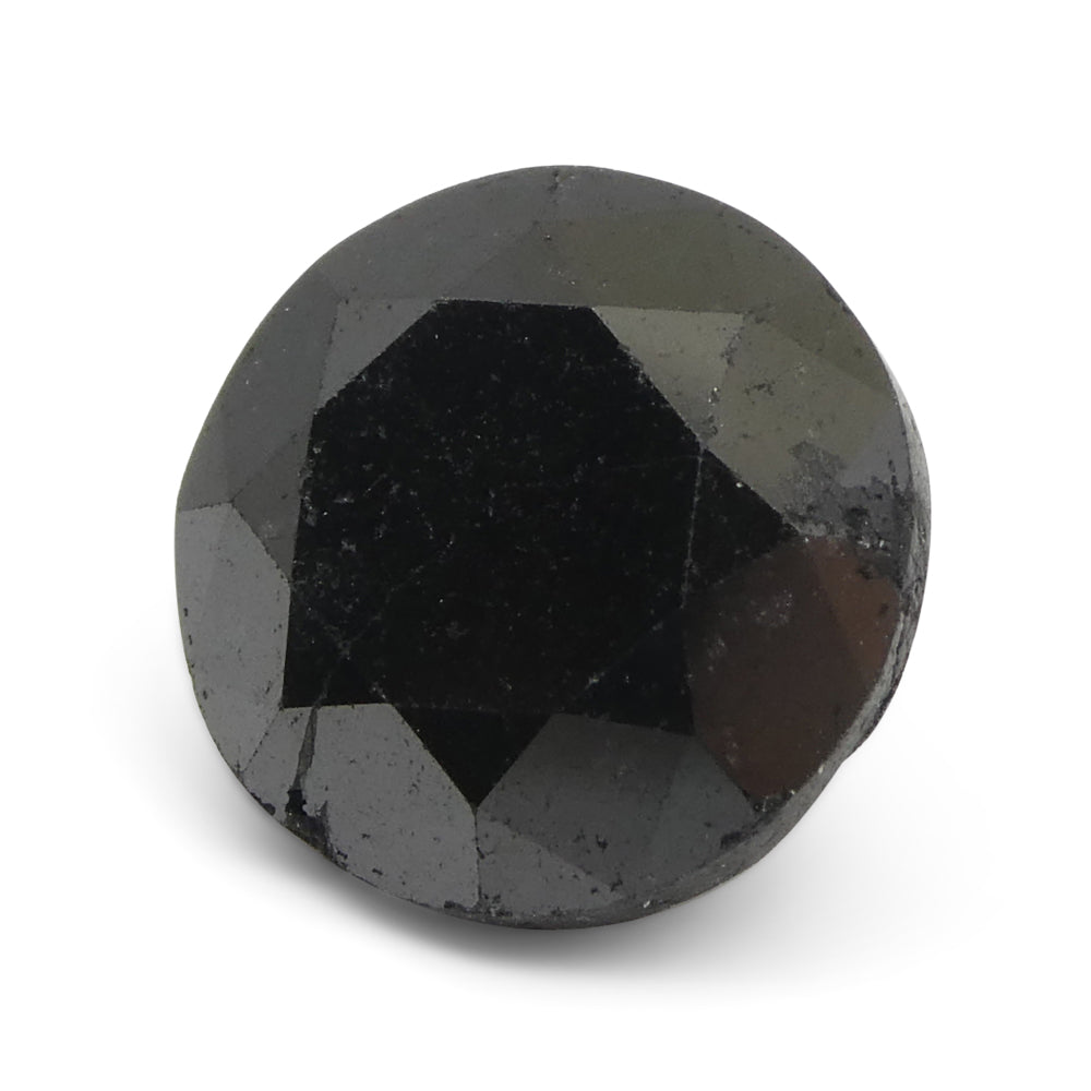 4.85ct Round Brilliant Black Diamond from SkyJems, premium Canadian fancy black diamond single stone