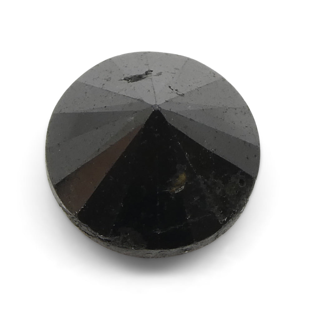 4.85ct Black Round Brilliant Diamond from SkyJems, premium Canadian fancy black single stone with exceptional cut and clarity