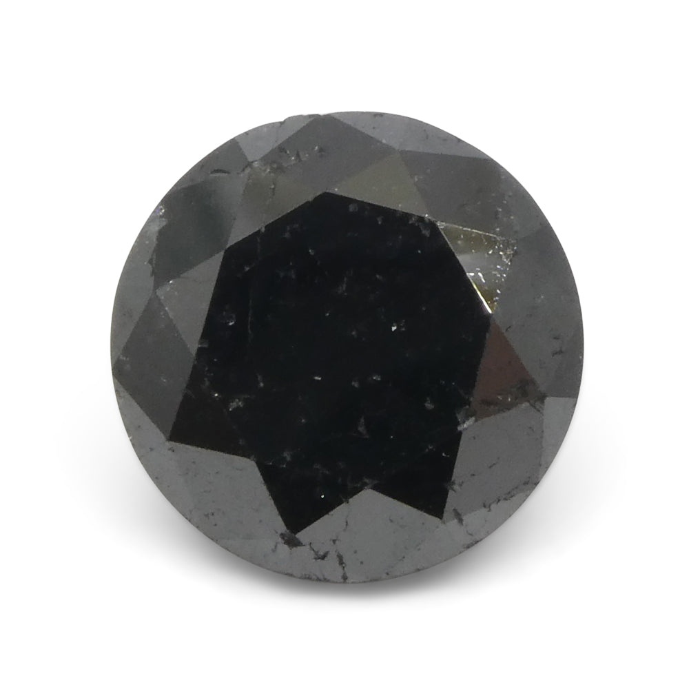 4.2ct Round Brilliant Cut Black Diamond