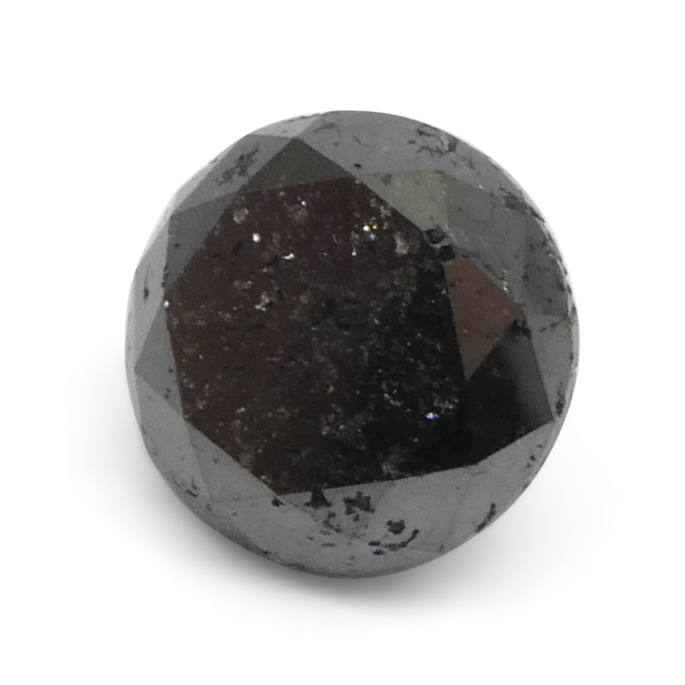 5.1ct Round Brilliant Cut Black Diamond - Skyjems Wholesale Gemstones