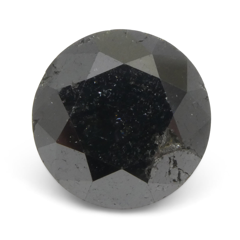 Diamond 4.37 cts 9.77 x 9.77 x 7.15 mm Round Black $2630
