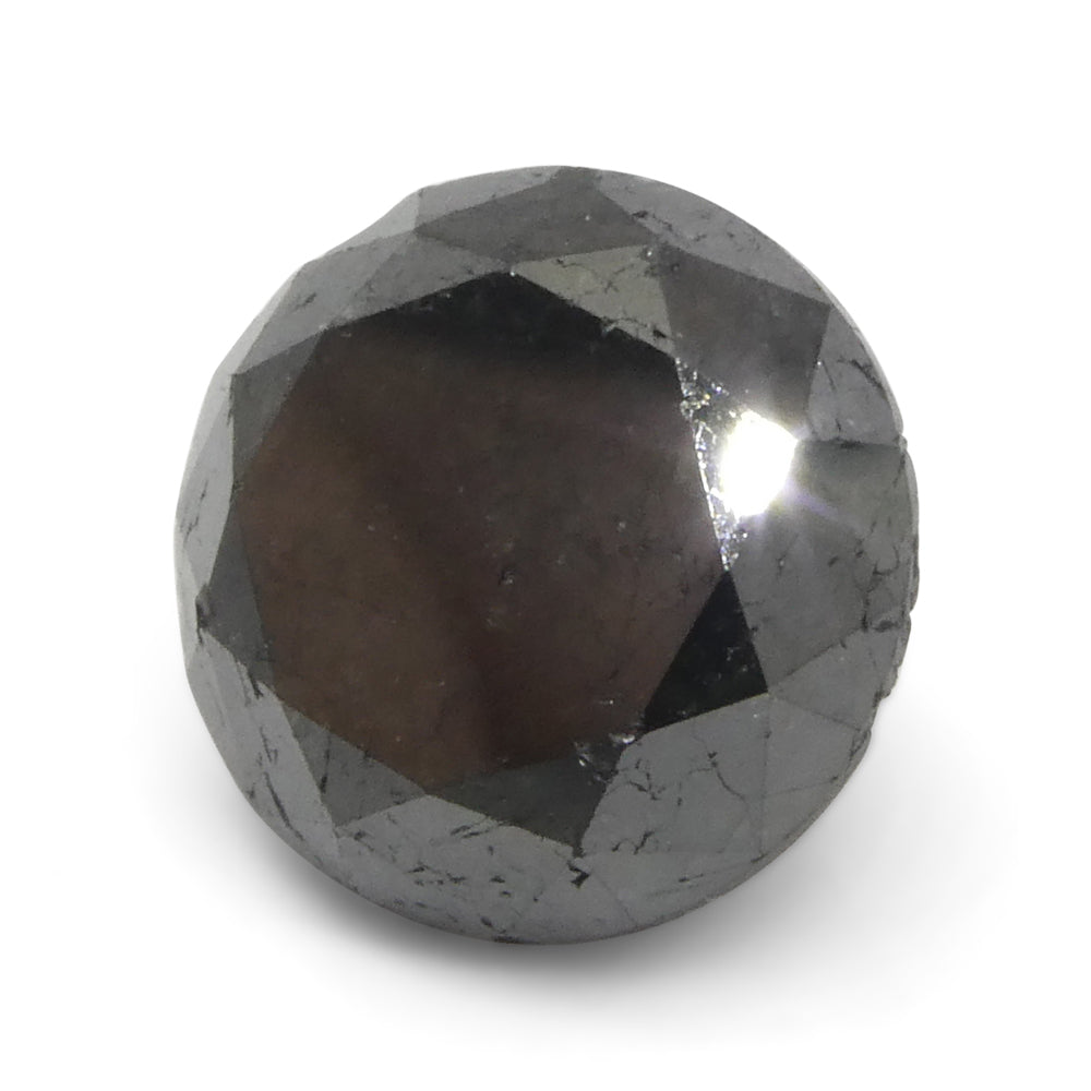 Diamond 4.3 cts 9.46 x 9.46 x 6.87 mm Round Black $2580