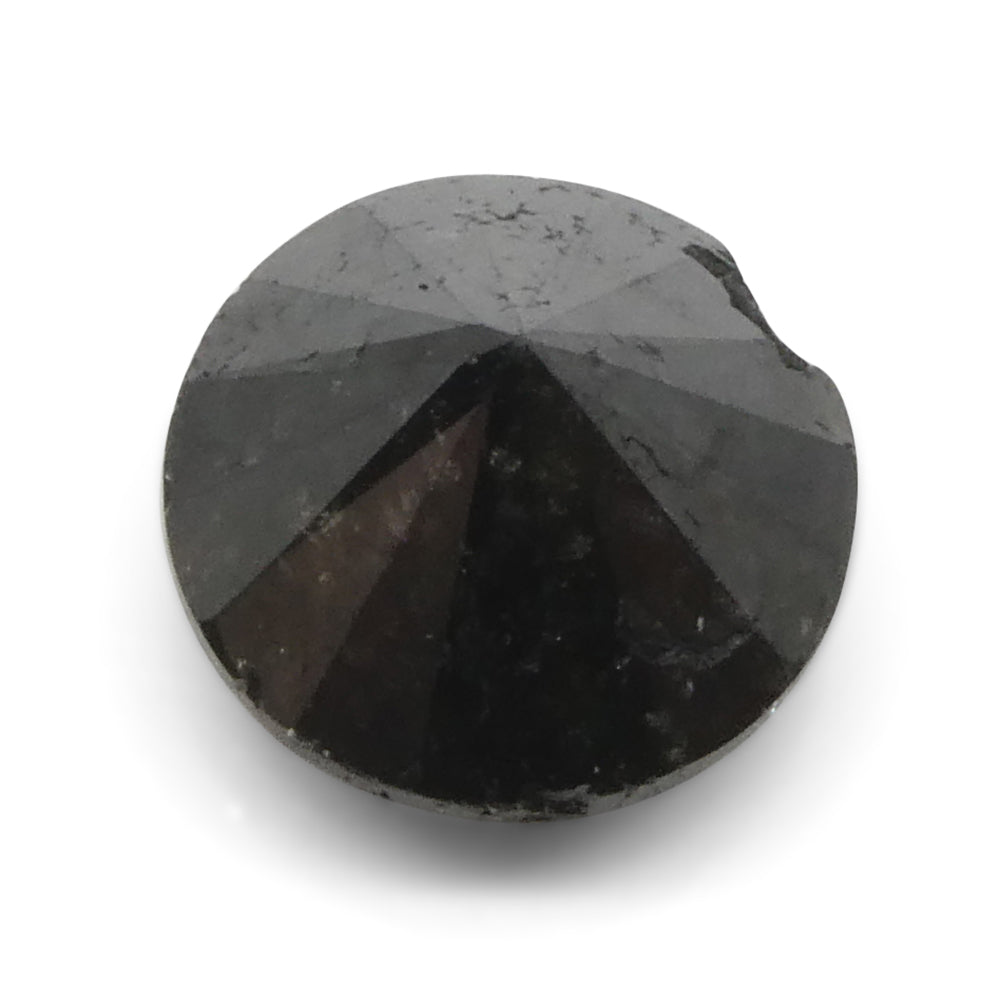 4.3ct Round Brilliant Black Diamond from SkyJems, premium Canadian fancy black diamond, elegant single stone