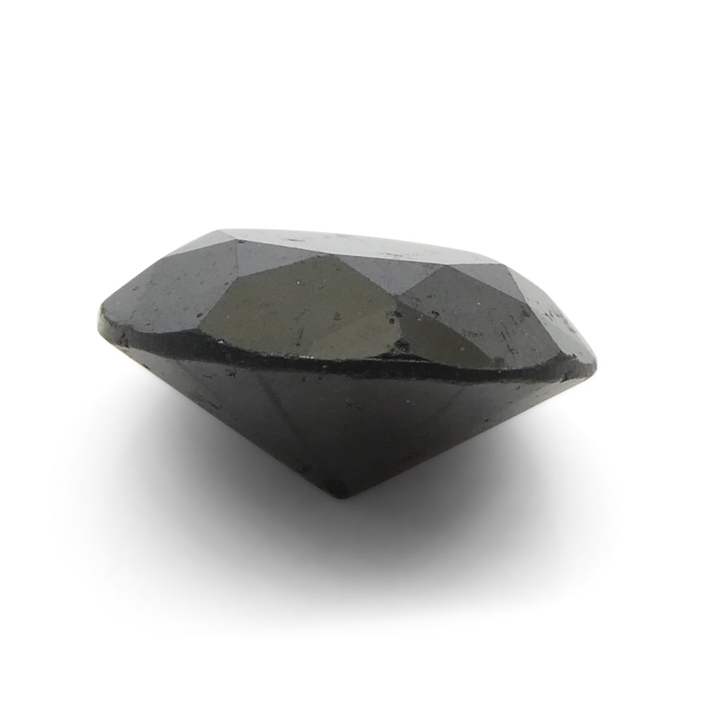3.79ct Round Brilliant Black Diamond from SkyJems, premium Canadian fancy black diamond in classic round cut