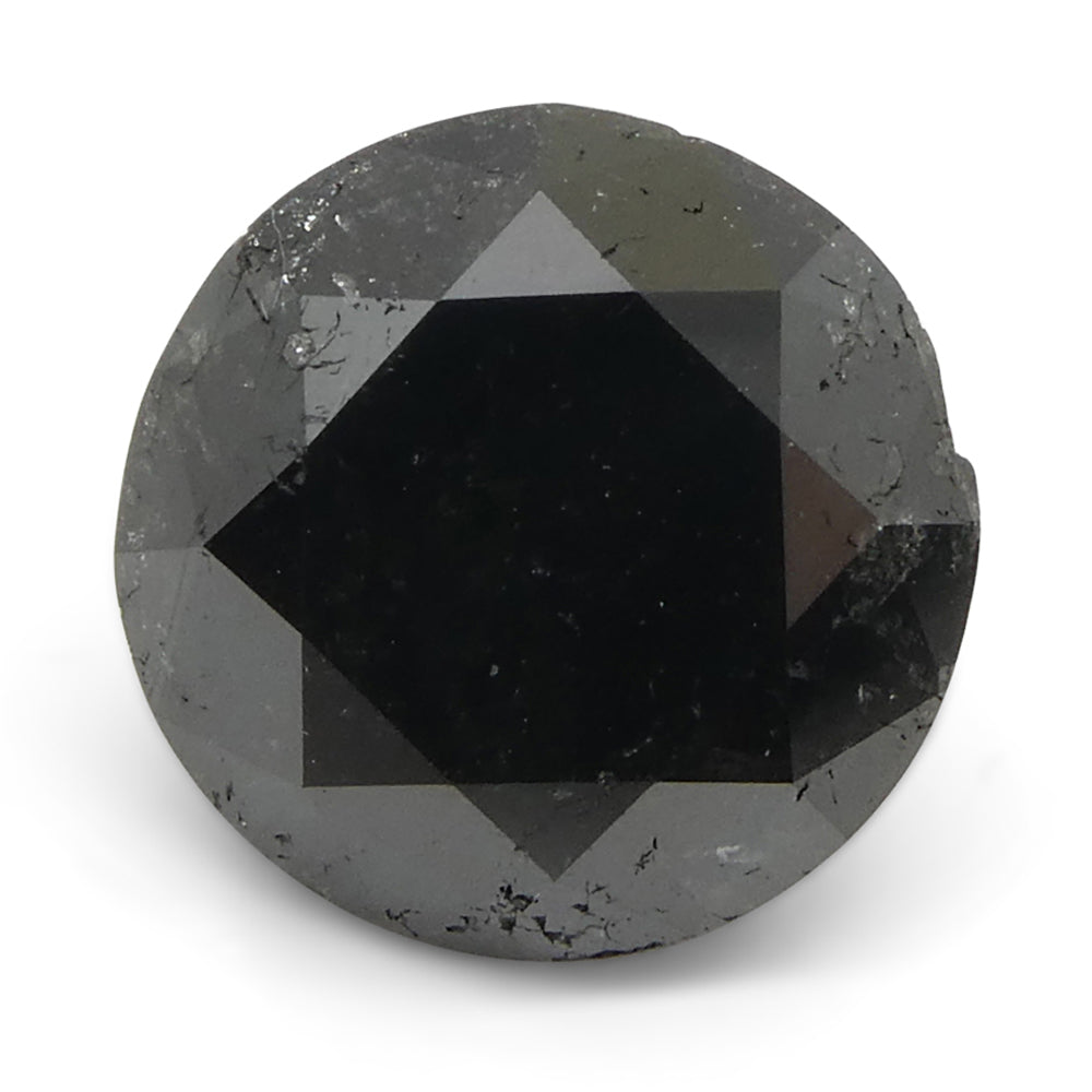 Diamond 3.7 cts 9.47 x 9.47 x 7.02 mm Round Black $2220