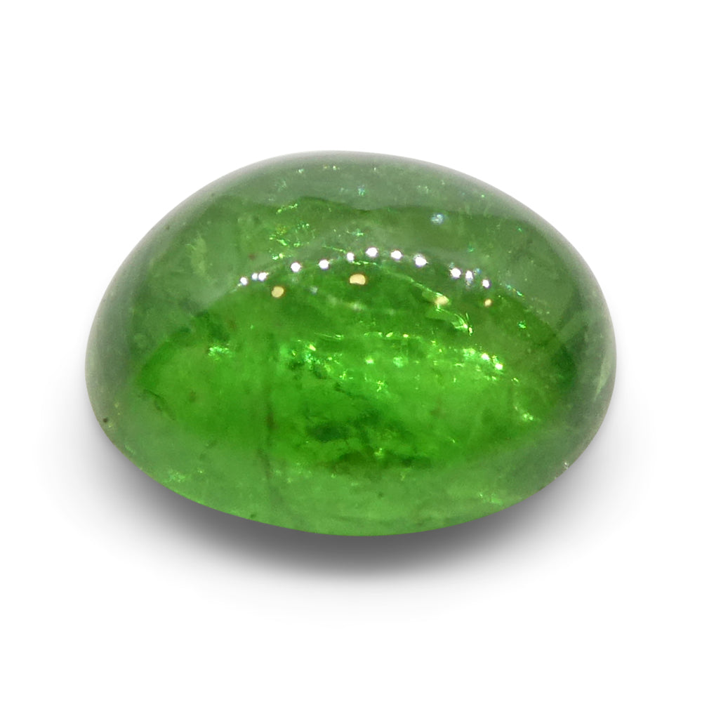 2.79ct Green Tsavorite Garnet Cabochon from Kenya, unheated premium gemstone by SkyJems Canadian gem experts