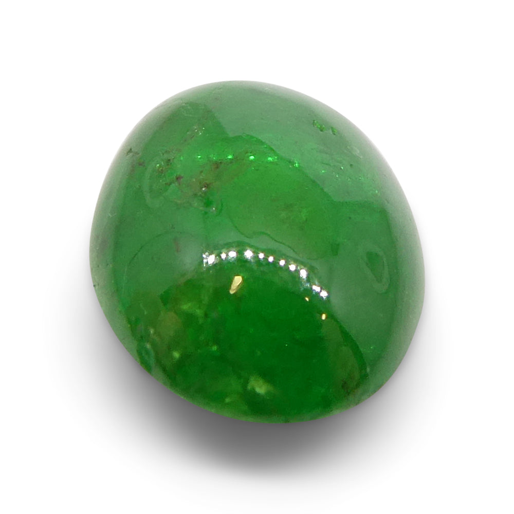 SkyJems 1.6ct Green Tsavorite Garnet Cabochon from Kenya - Unheated Natural Oval Gemstone