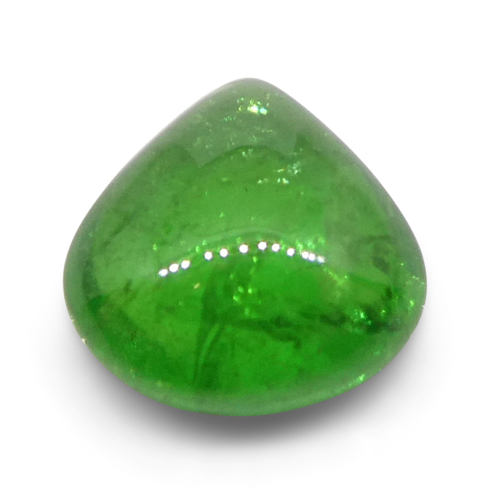 1.97ct Green Tsavorite Garnet Cabochon from Kenya, unheated premium gemstone by SkyJems Canadian gem experts