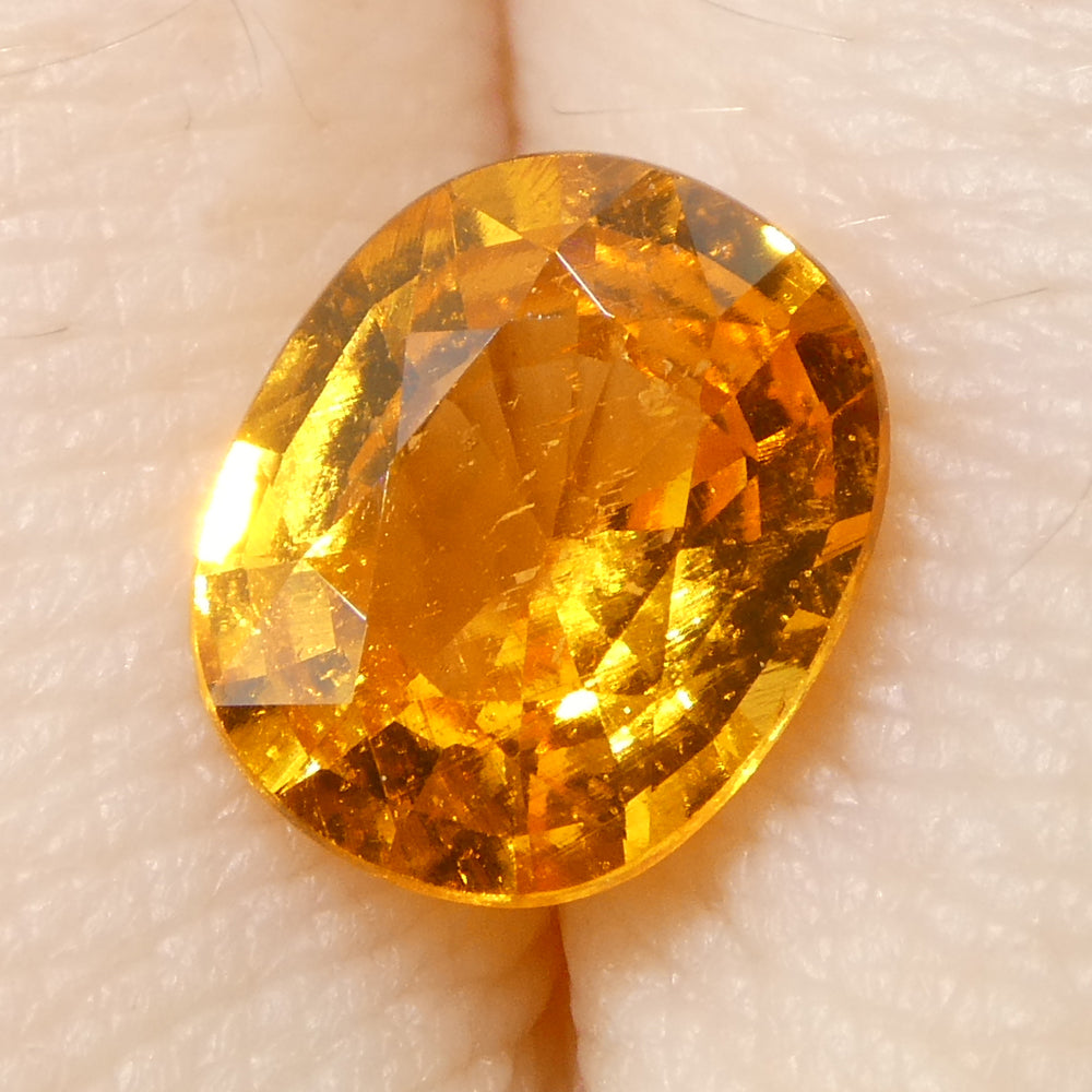 2.17ct Oval Fanta Orange Mandarin Spessartite/Spessartine Garnet from Namibia - Skyjems Wholesale Gemstones