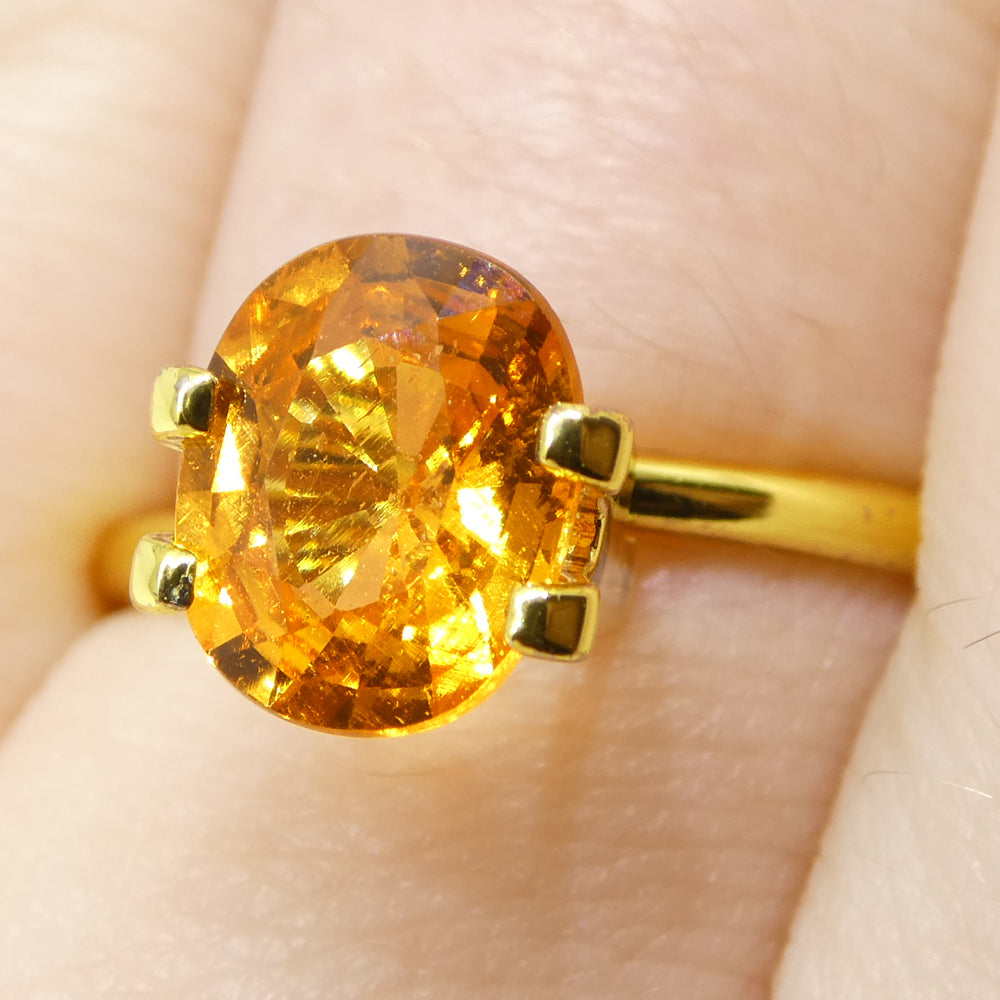 2.17ct Oval Fanta Orange Mandarin Spessartite/Spessartine Garnet from Namibia - Skyjems Wholesale Gemstones