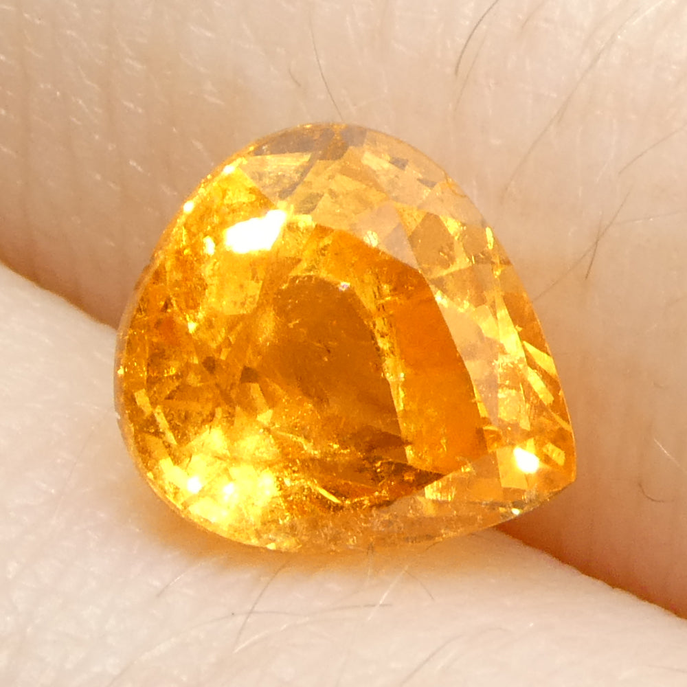 2.41ct Pear Fanta Orange Mandarin Spessartite/Spessartine Garnet from Namibia - Skyjems Wholesale Gemstones