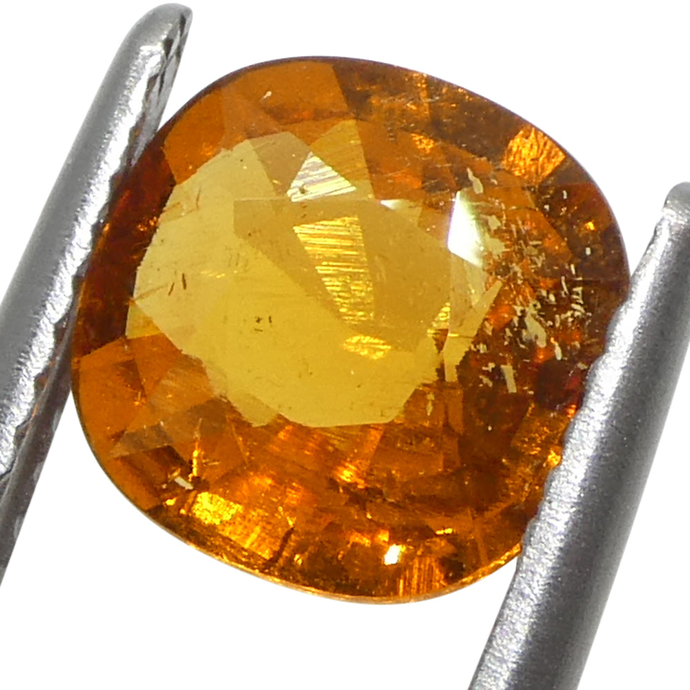 2.46ct Square Cushion Fanta Orange Mandarin Spessartite/Spessartine Garnet from Namibia - Skyjems Wholesale Gemstones