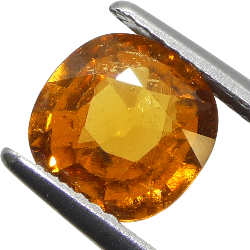2.46ct Square Cushion Fanta Orange Mandarin Spessartite/Spessartine Garnet from Namibia - Skyjems Wholesale Gemstones