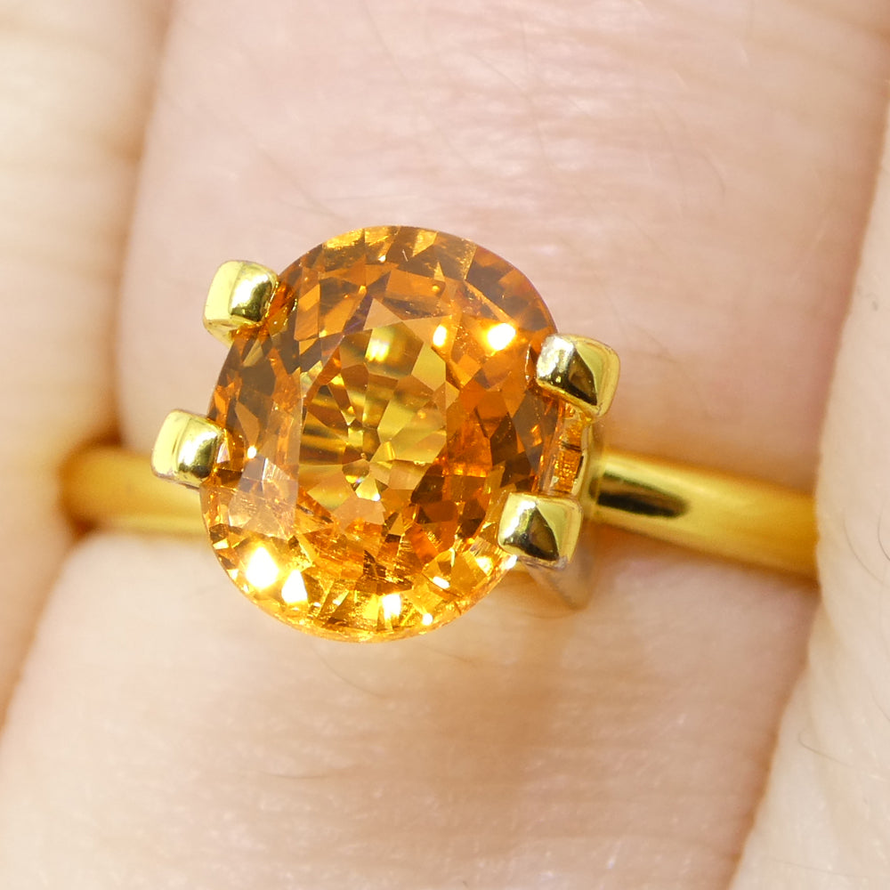 2.05ct Oval Fanta Orange Mandarin Spessartite/Spessartine Garnet from Namibia - Skyjems Wholesale Gemstones