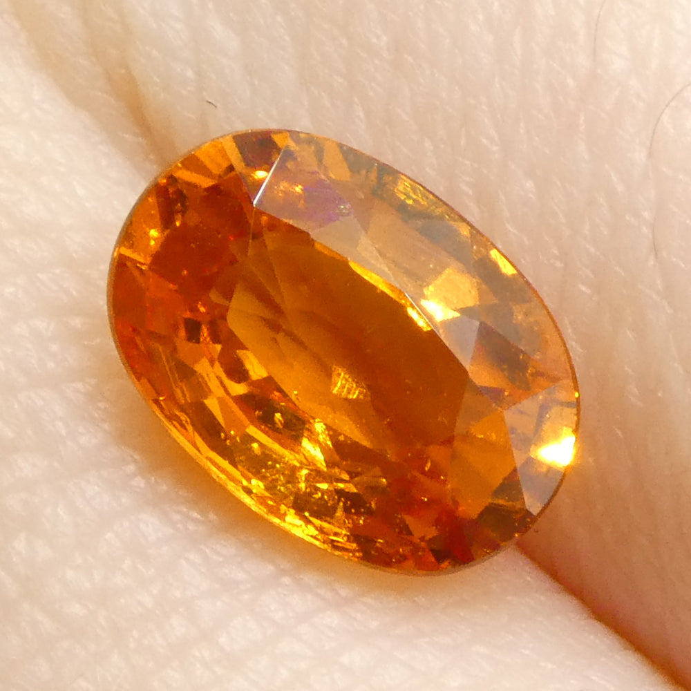 2.29ct Oval Fanta Orange Mandarin Spessartite/Spessartine Garnet from Namibia - Skyjems Wholesale Gemstones