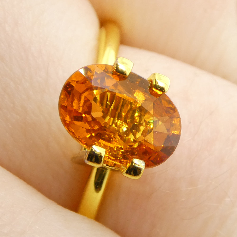 2.29ct Oval Fanta Orange Mandarin Spessartite/Spessartine Garnet from Namibia - Skyjems Wholesale Gemstones