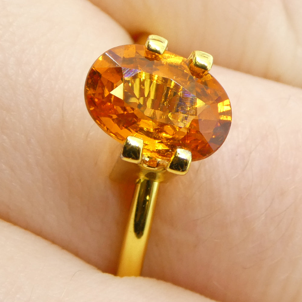 2.29ct Oval Fanta Orange Mandarin Spessartite/Spessartine Garnet from Namibia - Skyjems Wholesale Gemstones