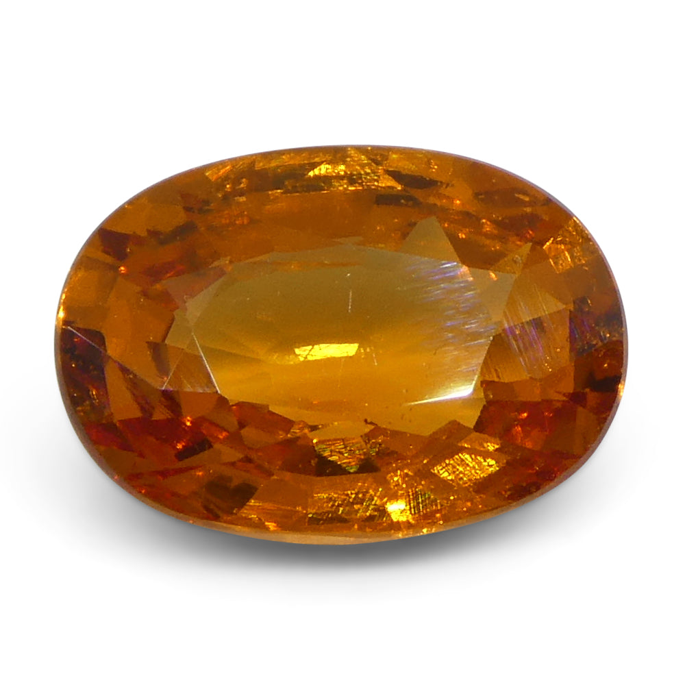 2.29ct Oval Fanta Orange Mandarin Spessartite/Spessartine Garnet from Namibia - Skyjems Wholesale Gemstones