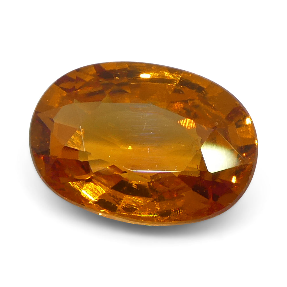 2.29ct Oval Fanta Orange Mandarin Spessartite/Spessartine Garnet from Namibia - Skyjems Wholesale Gemstones