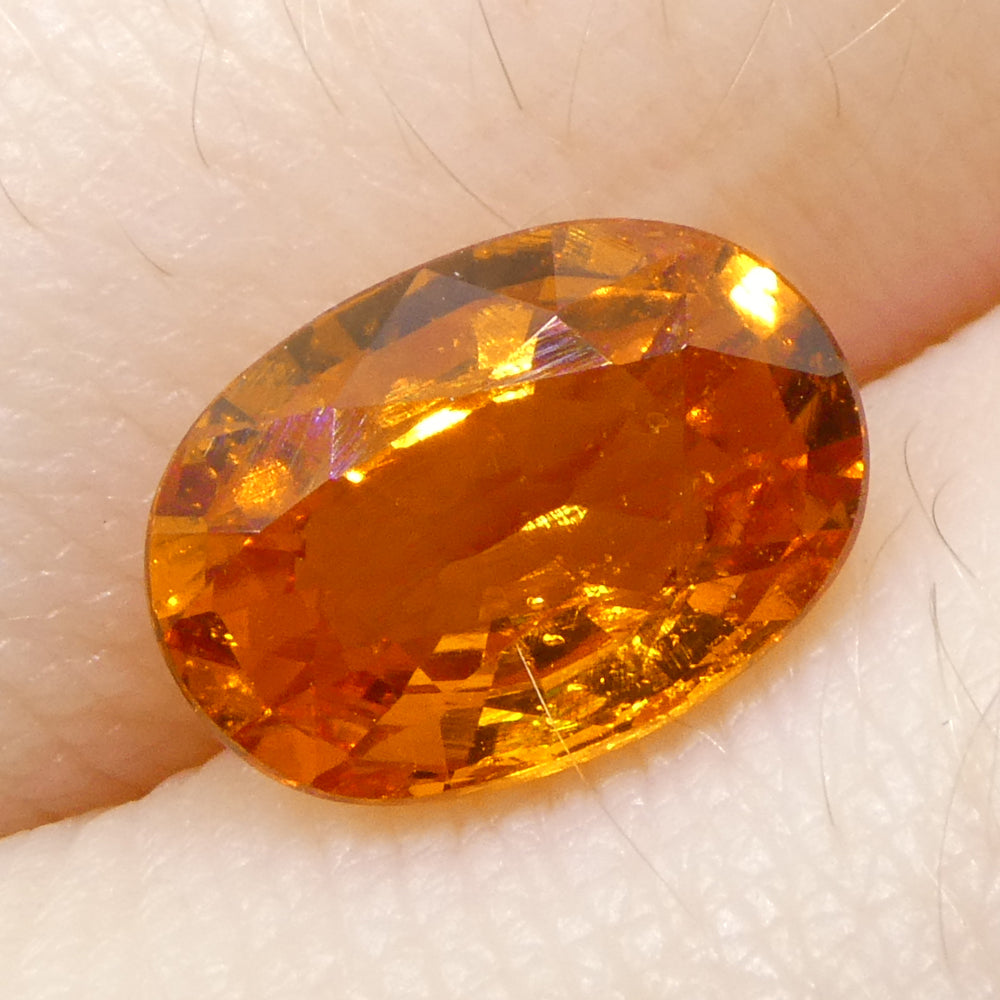 2.29ct Oval Fanta Orange Mandarin Spessartite/Spessartine Garnet from Namibia - Skyjems Wholesale Gemstones