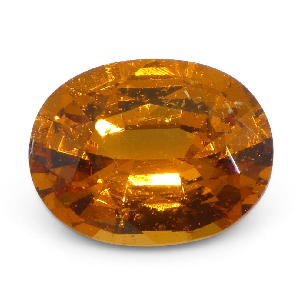 1.58ct Oval Fanta Orange Mandarin Spessartite/Spessartine Garnet from Namibia - Skyjems Wholesale Gemstones
