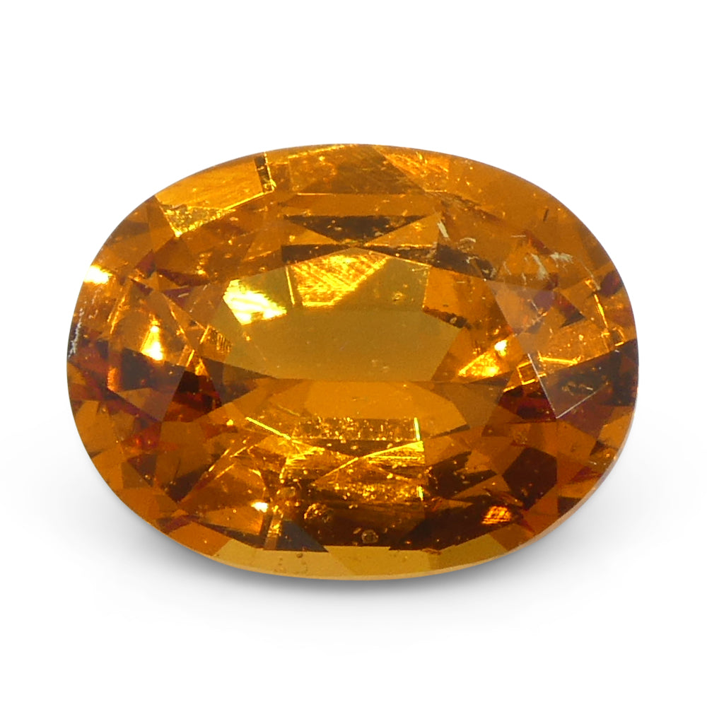 1.58ct Oval Fanta Orange Mandarin Spessartite/Spessartine Garnet from Namibia - Skyjems Wholesale Gemstones