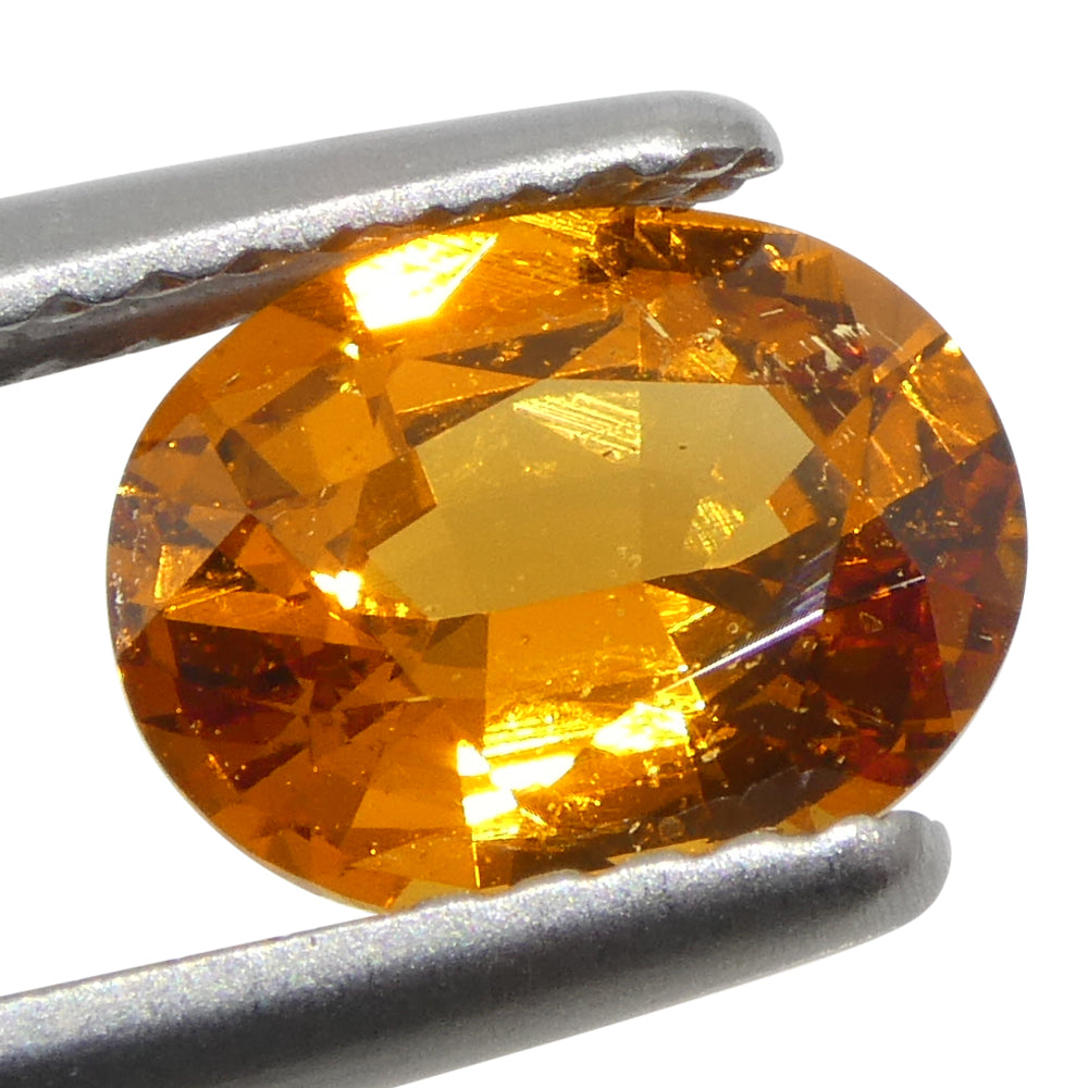 1.58ct Oval Fanta Orange Mandarin Spessartite/Spessartine Garnet from Namibia - Skyjems Wholesale Gemstones