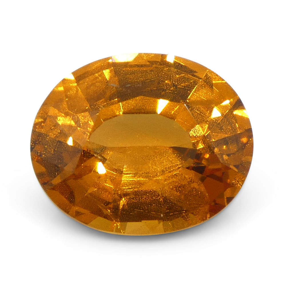 Garnet 1.68 cts 7.63 x 6.37 x 4.02 mm Oval Orange $1350