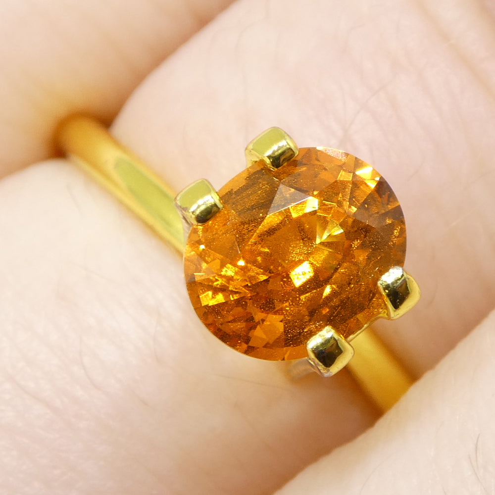 1.68ct Oval Fanta Orange Mandarin Spessartite/Spessartine Garnet from Namibia - Skyjems Wholesale Gemstones