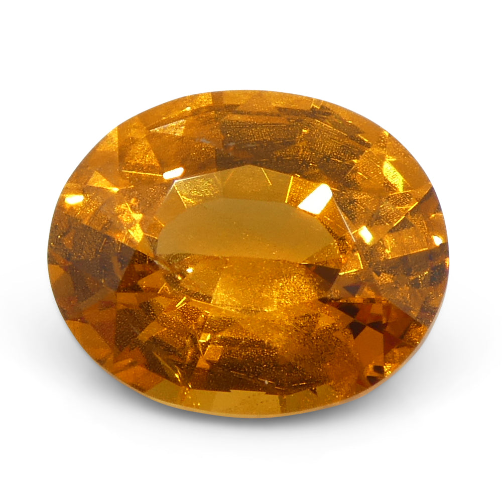 1.68ct Oval Fanta Orange Mandarin Spessartite/Spessartine Garnet from Namibia - Skyjems Wholesale Gemstones