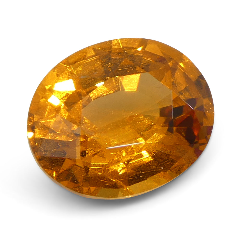 1.68ct Oval Fanta Orange Mandarin Spessartite/Spessartine Garnet from Namibia - Skyjems Wholesale Gemstones